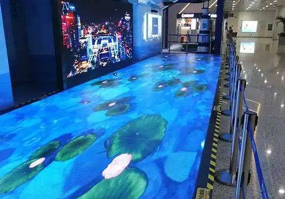 P3.91 Indoor Creative Interactive Floor Tile Screen Led Display For Mall Hotel Events
