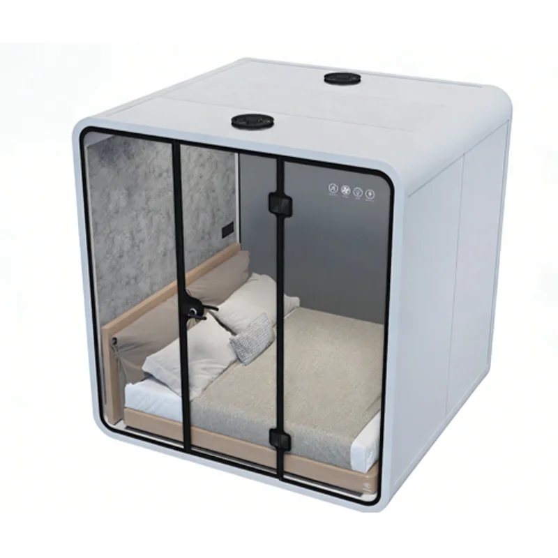 Modern Aluminum Frame Airport Sleeping Pod with Soundproof Design for Transit Passengers