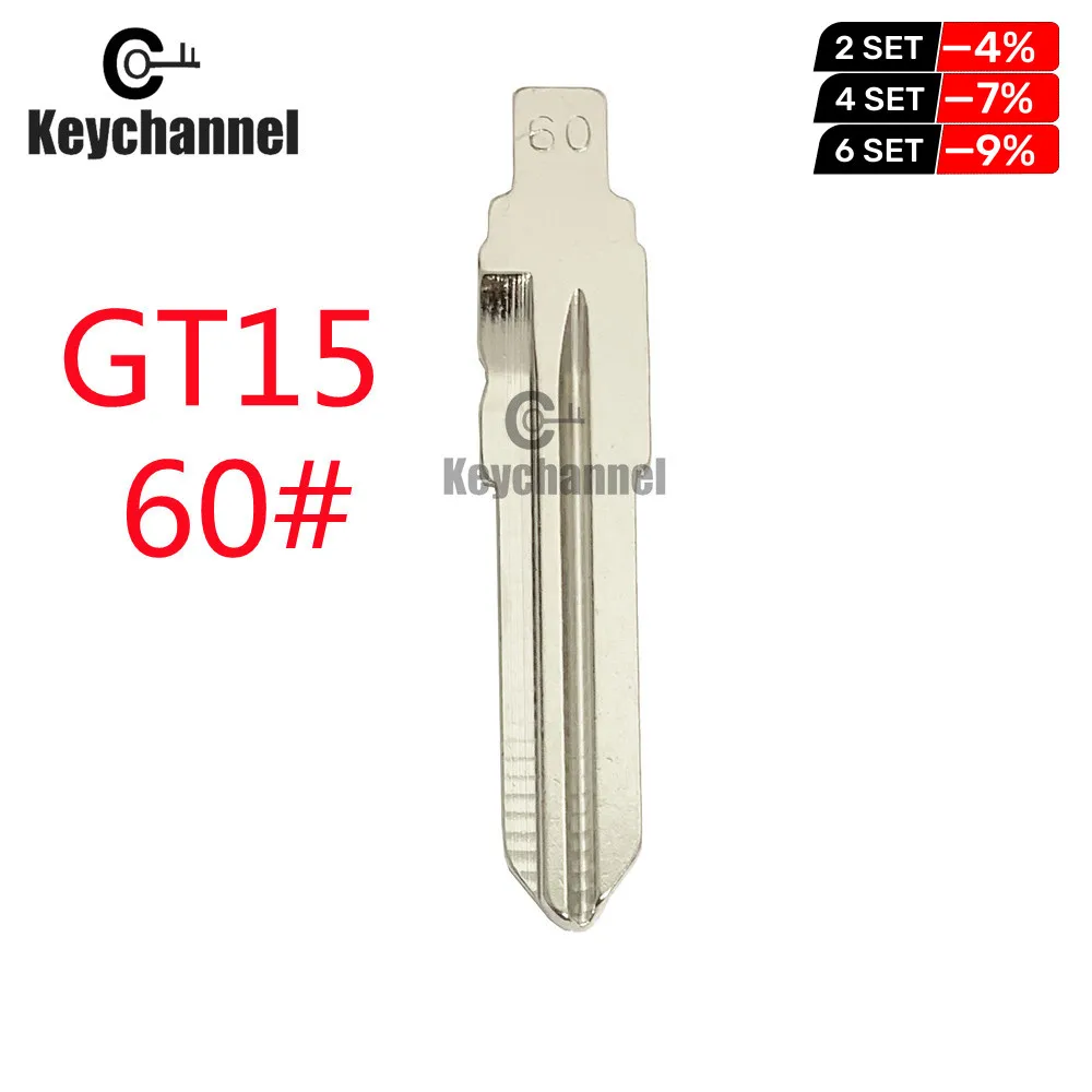 Keychannel #60 KD 블레이드 키 플립 블레이드 LISHI GT15 블레이드 For Fiat 500 For Ferrari 원격 Uncut Blank BLADE For KEYDIY XHORSE JMD