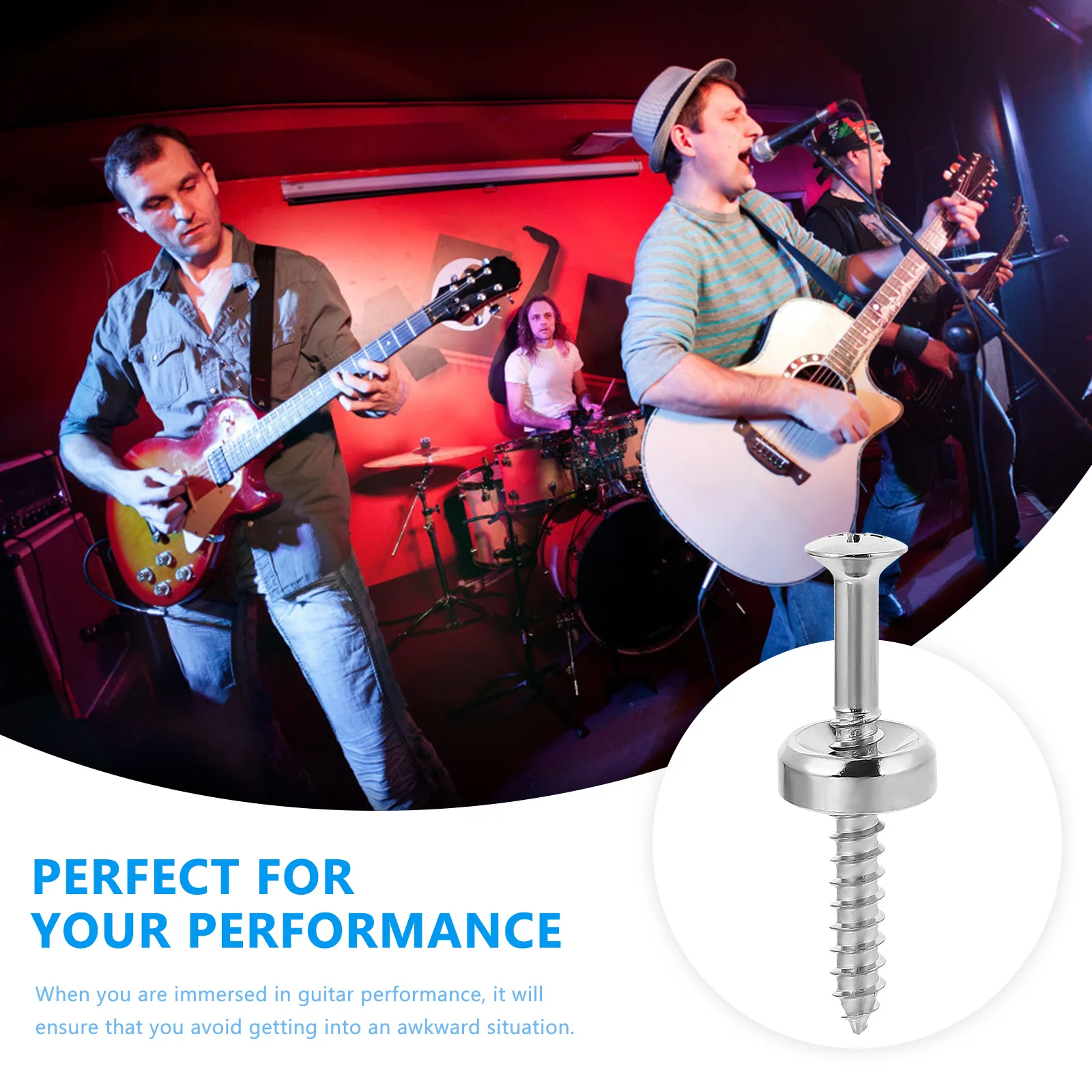 

10pcs Guitar Neck Joint Bushing Replacement For Electric Guitar Bass Plate Built-In Gasket Reduces Vibration Ferrule