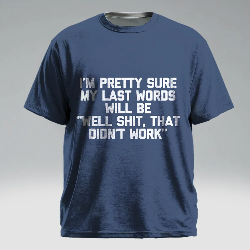 

Мужская футболка с коротким рукавом больших размеров S-9xl: стиль с краями текста — гладкие смелые лозунги, устойчивые к морщинам,