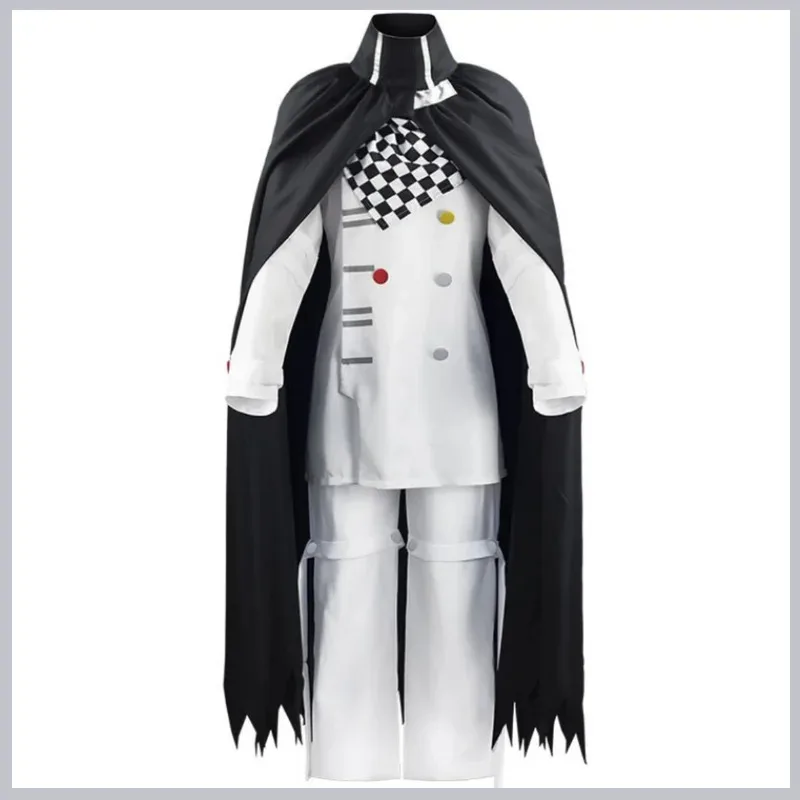 Fantasia de cosplay e peruca para o jogo de anime "Kokichi Oma", adequada para festas de Halloween e Natal