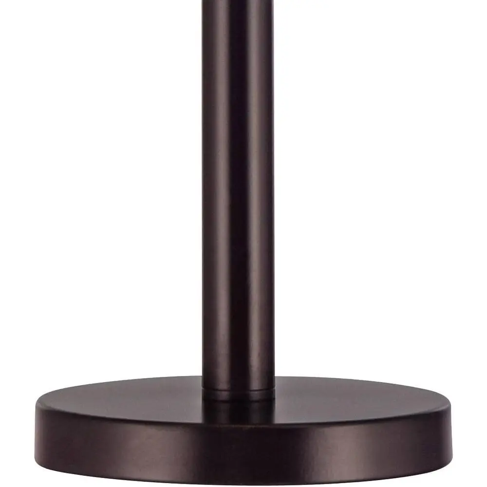 Euro Design 3-Way Skinny Table Lamp 33 Tall with Dimmer, USB Port, Matte Bronze Metal, White Burlap Drum Shade for Bedroom, Livi view 4