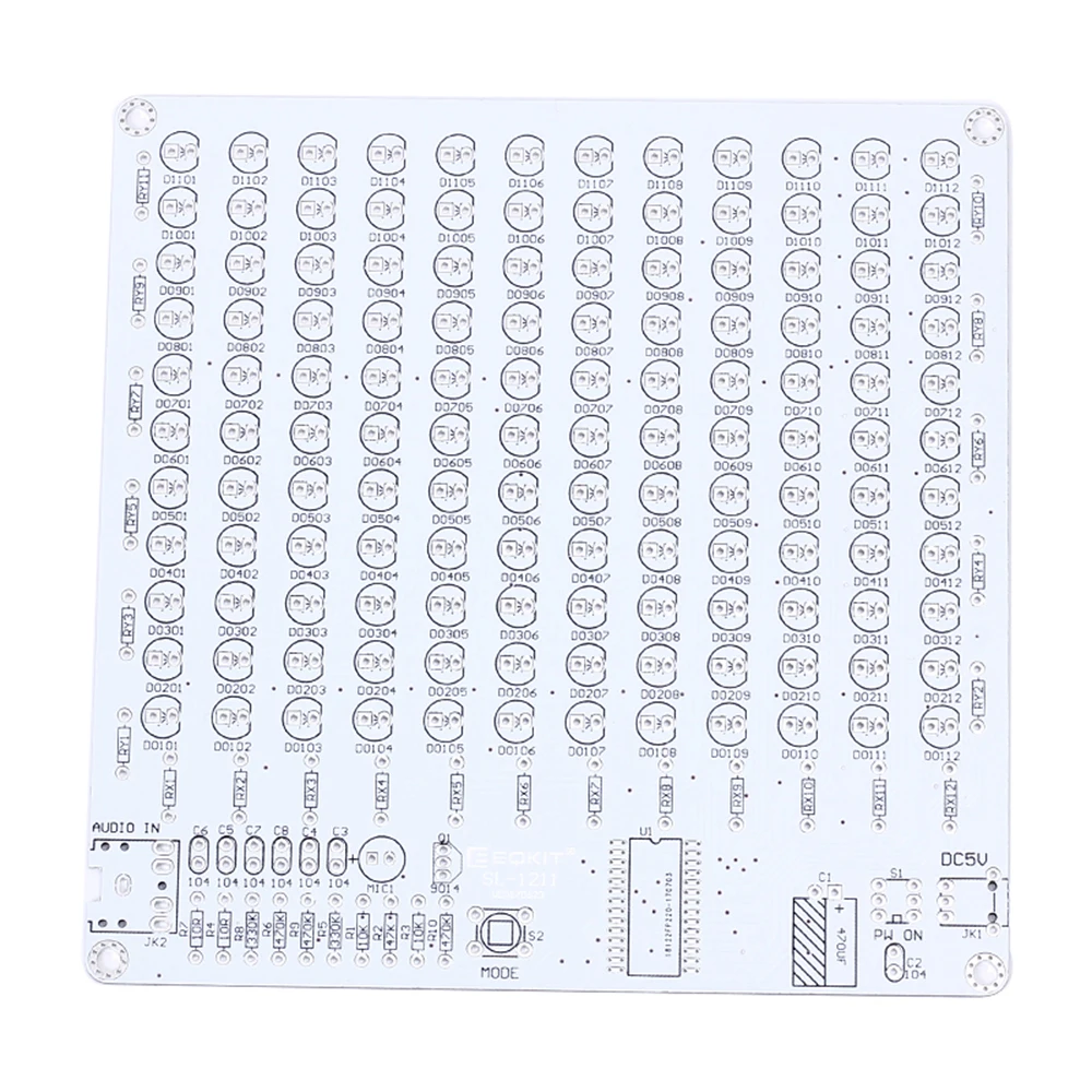 DIY zestaw 12*11 muzyki analizator widma Audio wzmacniacz sterowanie głosem wskaźnik poziomu lutowania apartament typu Suite