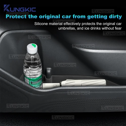 Imagen 2 del producto KUNGKIC para Subaru Forester 2025 2026 2027 caja de almacenamiento de silicona LHD RHD puertas laterales de coche organizador funda accesorios interiores