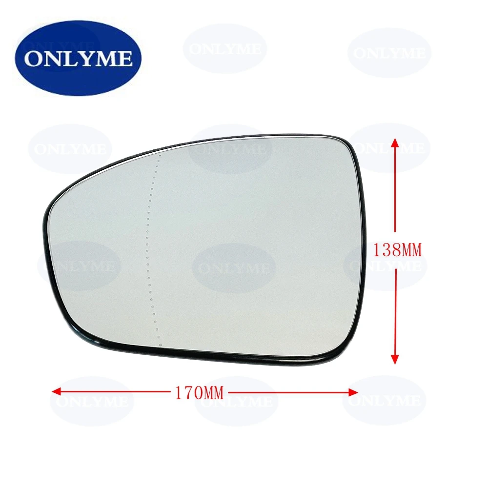 Car Heated Wide Angle Heated Mirror Glass With Blind Spot Warning Light  For Mitsubishi Asx 2023 2024