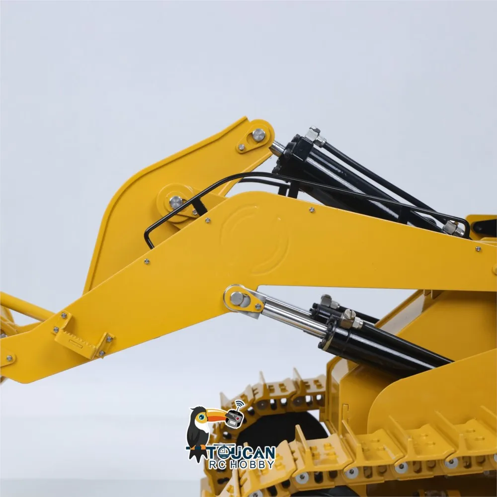 JDM 188 RC Loader 1/14 Metal Tracked Hydraulic Dozer 963D Radio Control Car Plough Machine Valve Pump Sound Light Vehicle Toys - view 6