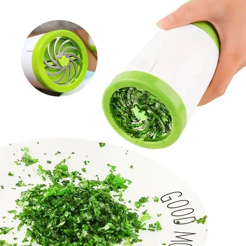 Parsley Spice Mincer Stainless Steel Manual Herb Mill Vegetable Grinder Chopper Condiment Container Shaker Mills Kitchen Tools