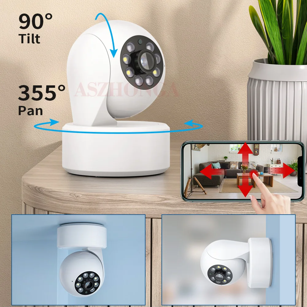 WIFI Surveillance IP Camera for Security Protection HD 1080P 4X Digital Zoom Indoor PTZ Wireless Security Camera Motion Tracking