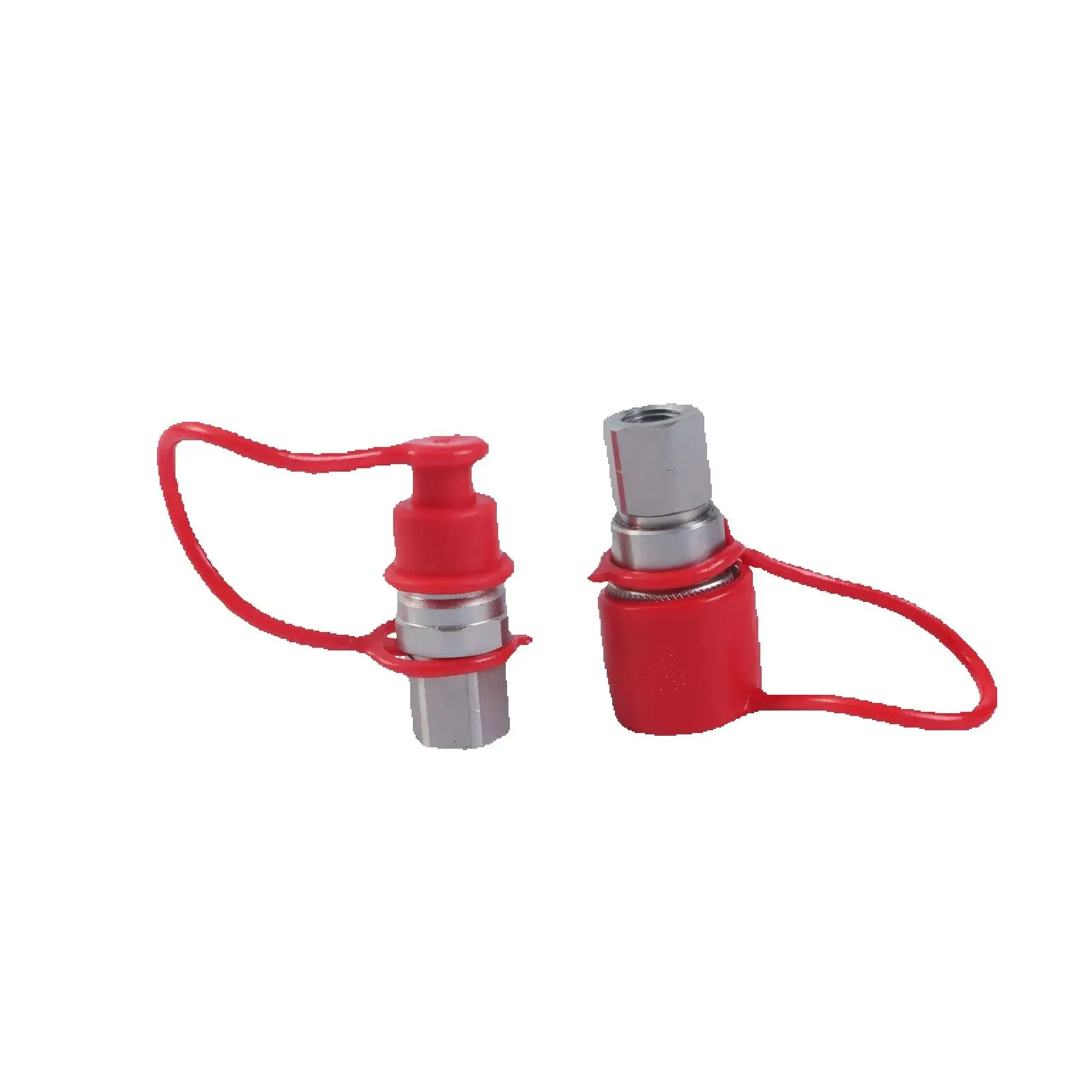 2Pcs 1/4 NPT Flat Face Hydraulic Quick Connect Coupler Set for Various Applications