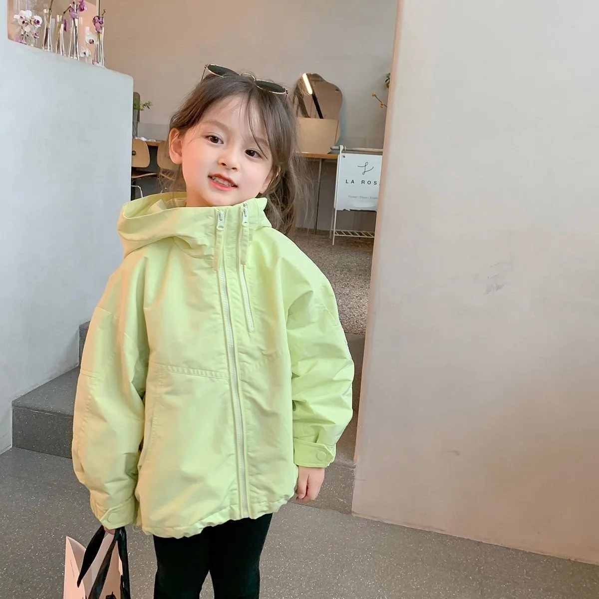 

Girls' Spring Autumn Hooded Jacket Western Zipper Casual Stormtrooper Coat Style Fashion Children's Outerwear