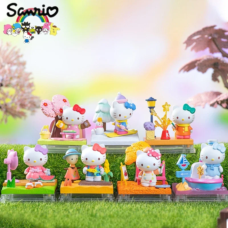 

Sanrio Blind Box HelloKitty Meets Four Seasons Series Model Cute Doll Decoration Children's ToysAnimation Birthday GiftChristmas