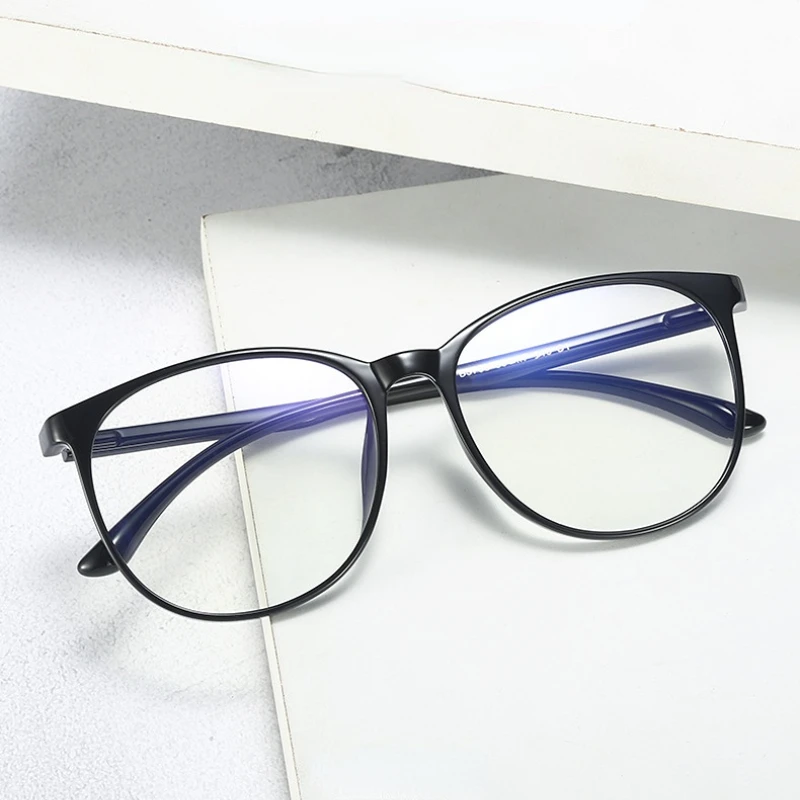 

Anti Blue Light Glasses Women Vintage Oversized Transparent Eye Glasses Men Round Frame Computer Eyewear Fashion Plain Glasses