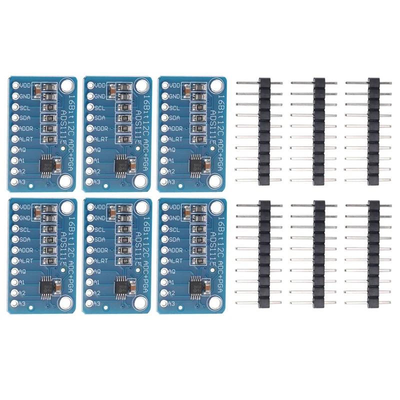 

6 PCS ADS1115 Analog To Digital Converter 16 Bit ADC Module Converter With Programmable Gain Amplifier For Raspberry Pi