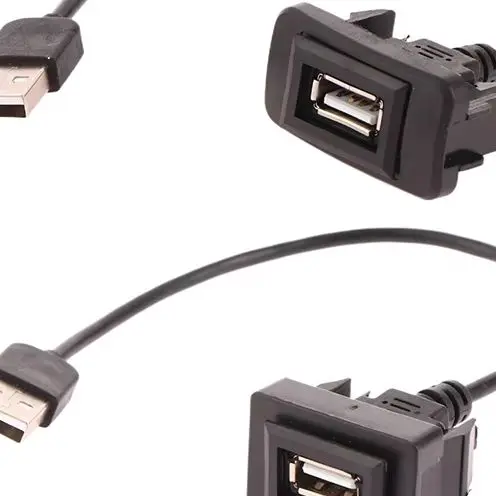 لوحة سيارة فلوش جبل USB لوحة تمديد كابل محول المقبس