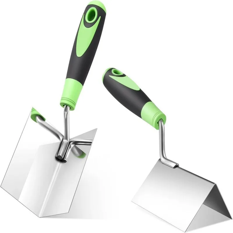 Stainless Steel Internal & External Corner Tool, Wall Inside Outside Corner Finishing Trowel, Plaster Corner Scraping Tool for D
