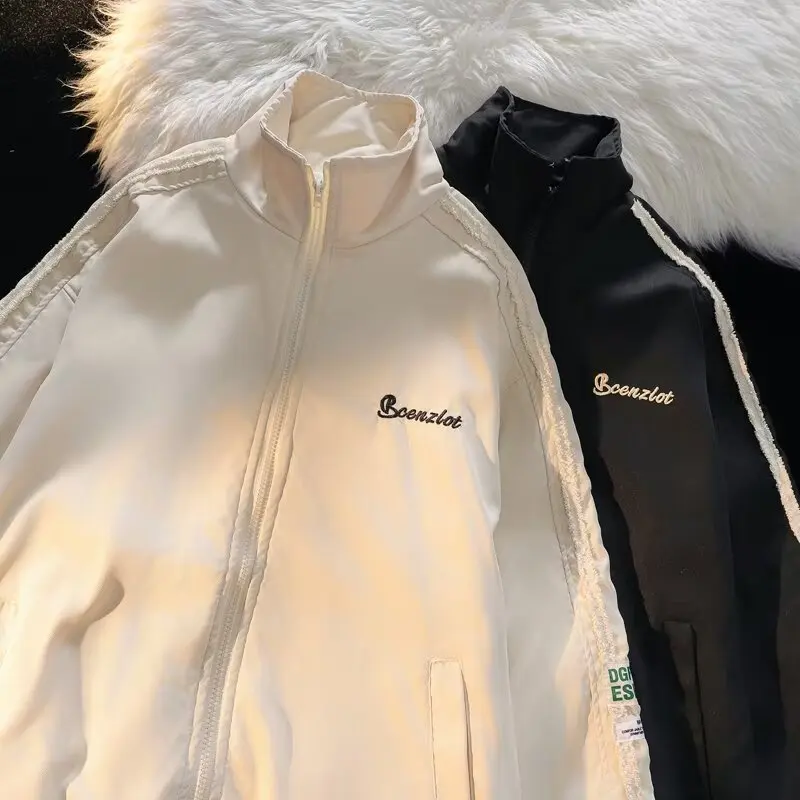 

Retro Hong Kong Sle Men's Baseball Jaet Autumn Large Size 250 Pou Couple's Original Design College Sle Outerwear