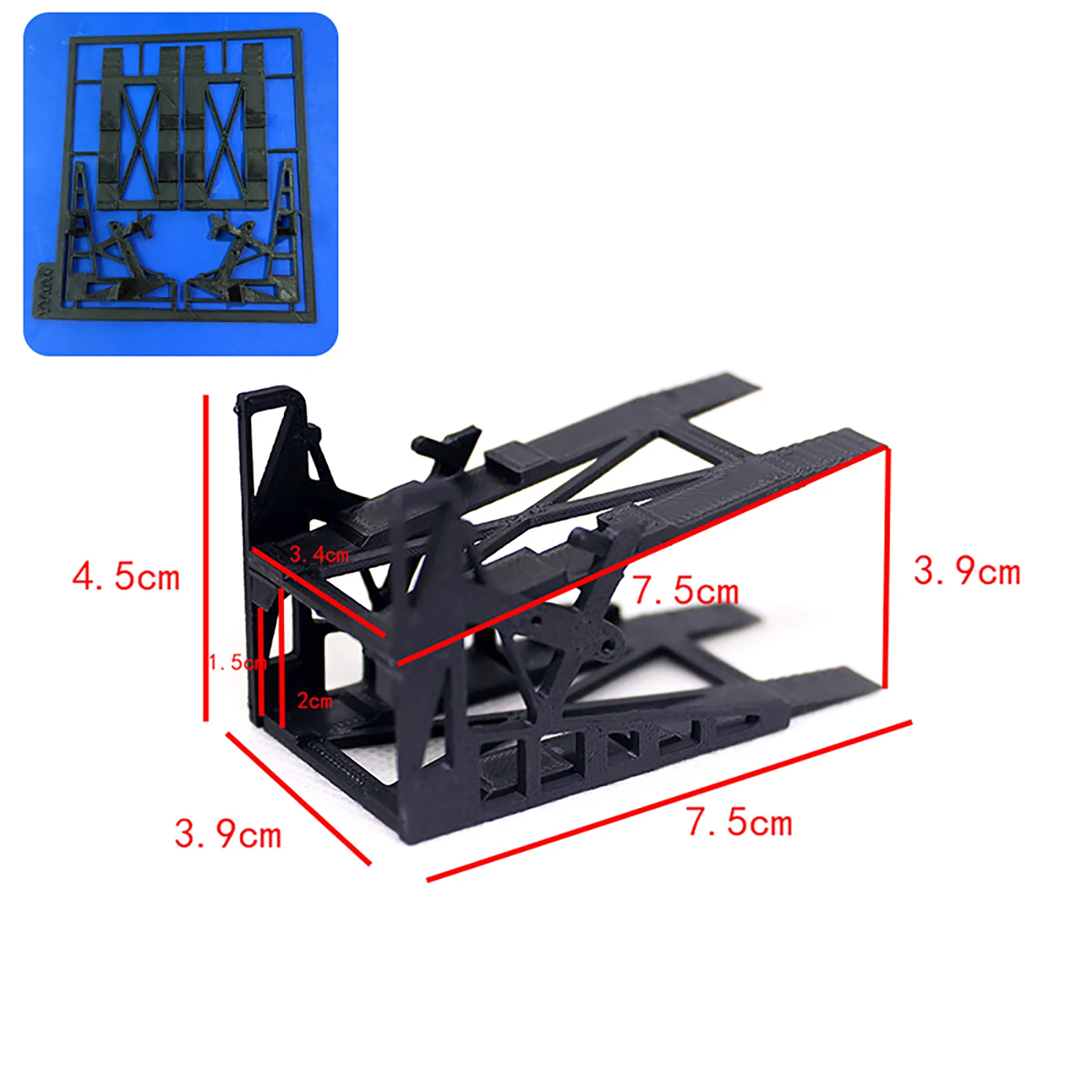 1Pc 1/64 Scale Resin Alloy Car Model Display Stand, Organizer Case