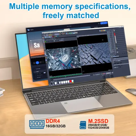 15,6-tums Windows 11 Pro Intel Core I7 6500U bärbar dator 16 GB DDR4 512 GB 1 TB SSD bärbar bärbar dator speldator 10 best sales anteckningsbokspel - №3