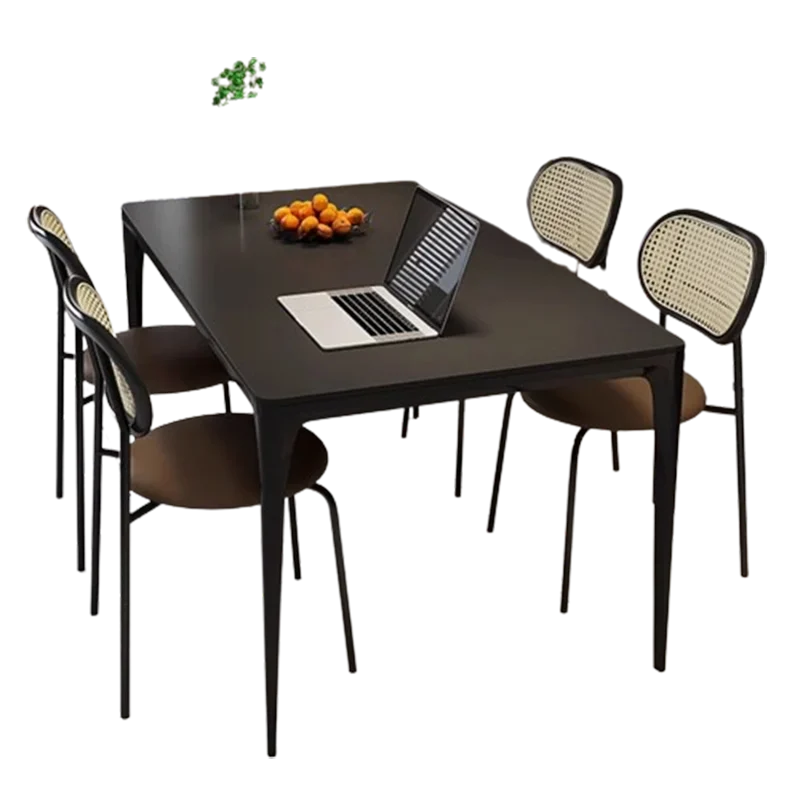 Italian Modern Dining Table Luxury Rectangle Vintage Black Dining Table Nordic Bench Ensembles De Meubles De Jardin Furniture