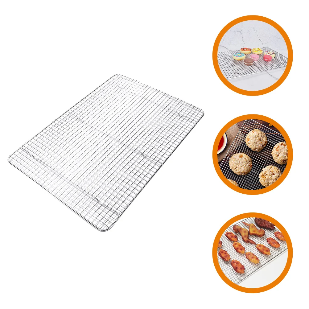 

Bbq Rack Stand Oven Multi-function Cooling Campfire Grill Silver Stainless Steel Bread