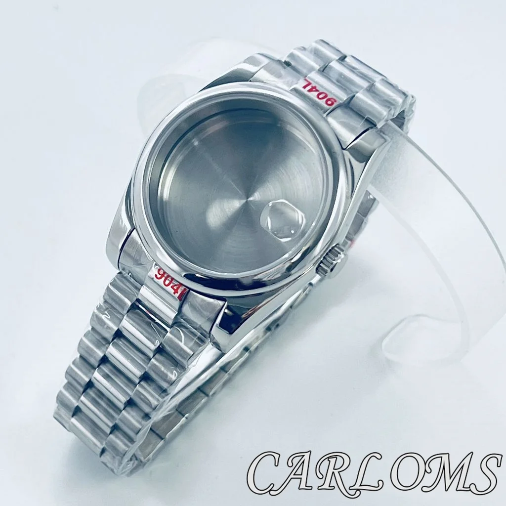 TOP 36mm 40mm ETA 2824 PT5000 NH34 NH35 NH36 NH38 4R36 Movement Silver Stainless Steel Watch Case Sapphire Glass