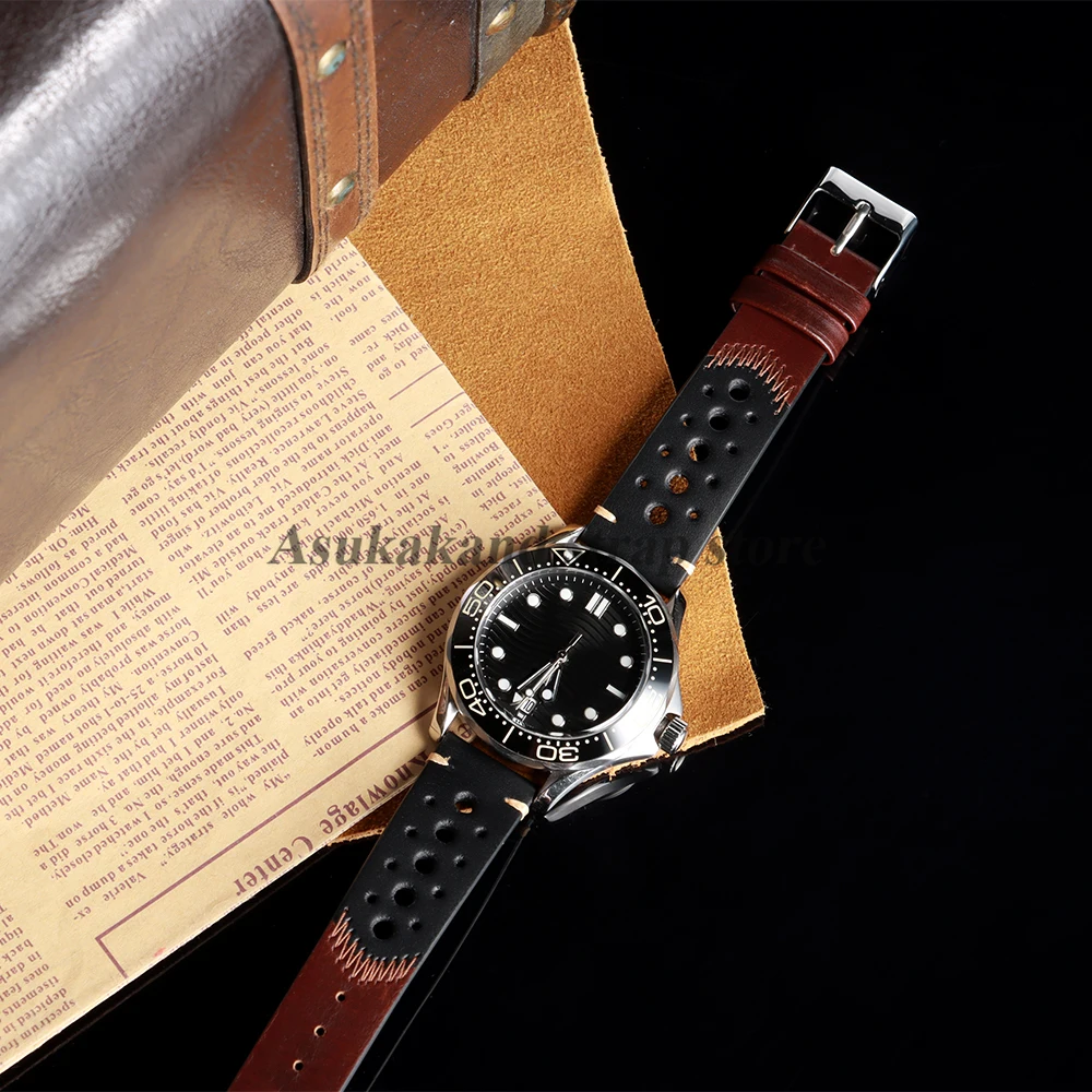 جديد النفط الشمع الجلود حزام ساعة اليد 20 مللي متر ل أوميغا حزام الساعات ل Smartwatch العالمي سوار الرجال النساء حزام الملحقات