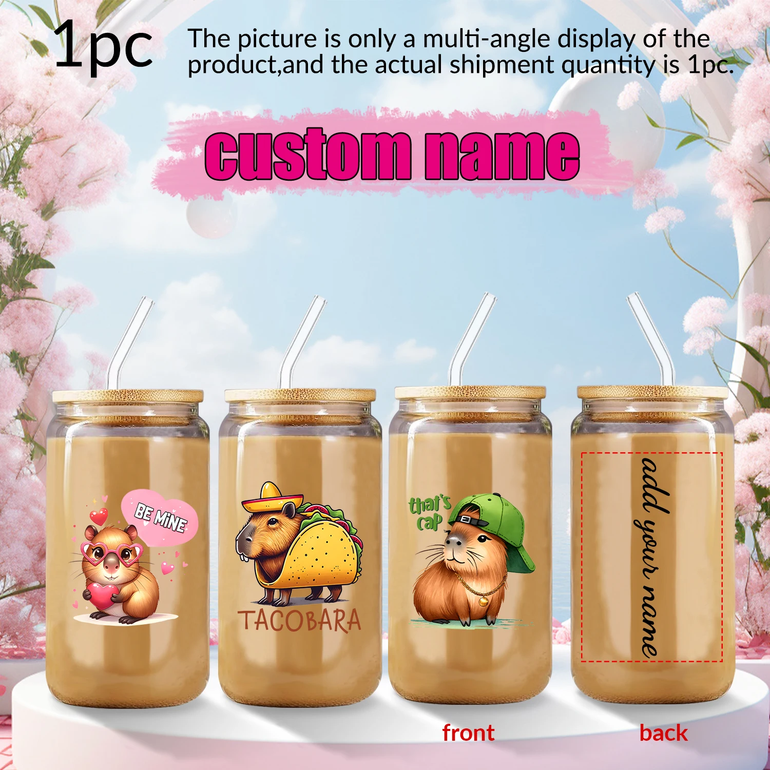 

Groundhog с принтом на 16 унций, прозрачные стеклянные чашки с крышкой, соломенные подарки для друзей, домашние кофейные чашки, стаканы для напитков