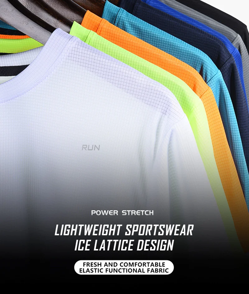 Men\'s Fitness Shirt Trainer Running T-Shirt Multicolor Summer Short Sleeve Shirt High Quality Gym Jerseys Breathable Sportswear