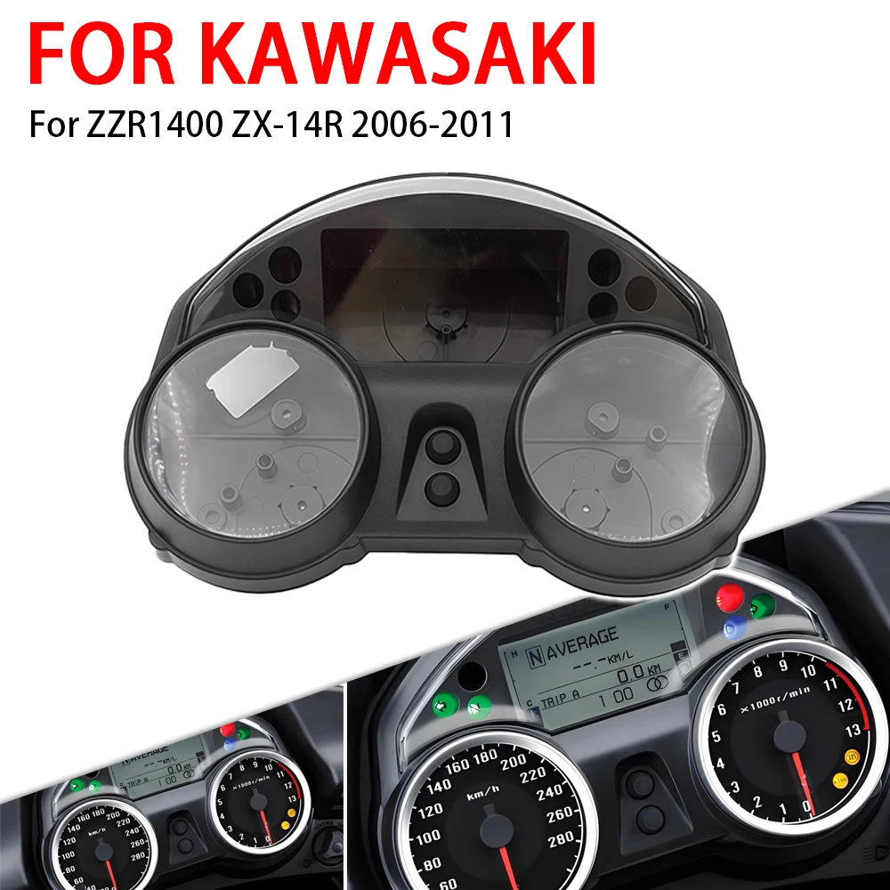 

Speedometer Instrument Case Gauge Odometer Tachometer Housing Cover For KAWASAKI ZZR1400 ZX-14R ZX 14R ZX14R 2006 2007 - 2011
