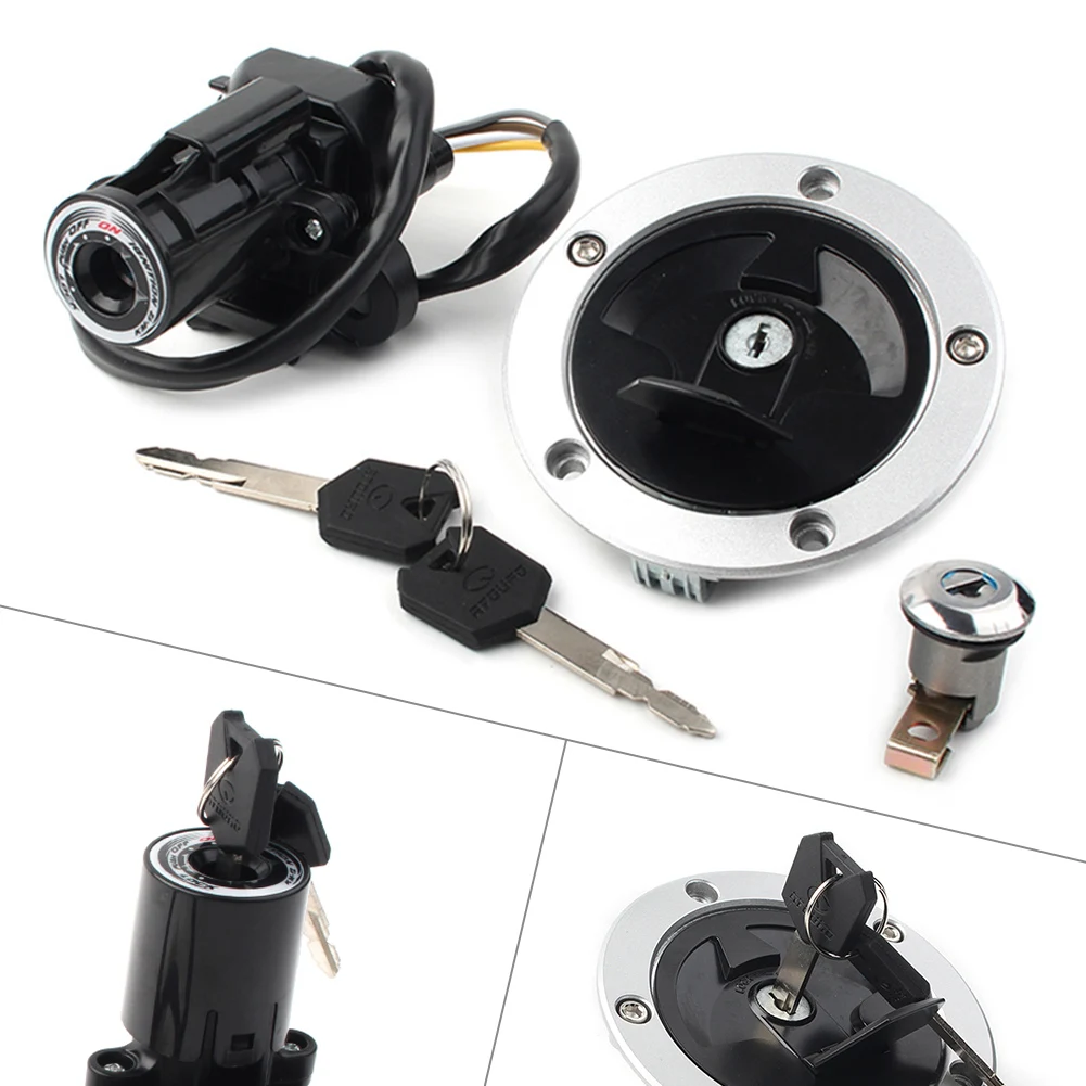 

Motorbike Ignition Switch Seat Fuel Gas Cap Lock Set w/ Keys For Kawasaki Ninja ZX6R ZX636 2013-2018 / ZX10R ZX1000 2011-2019