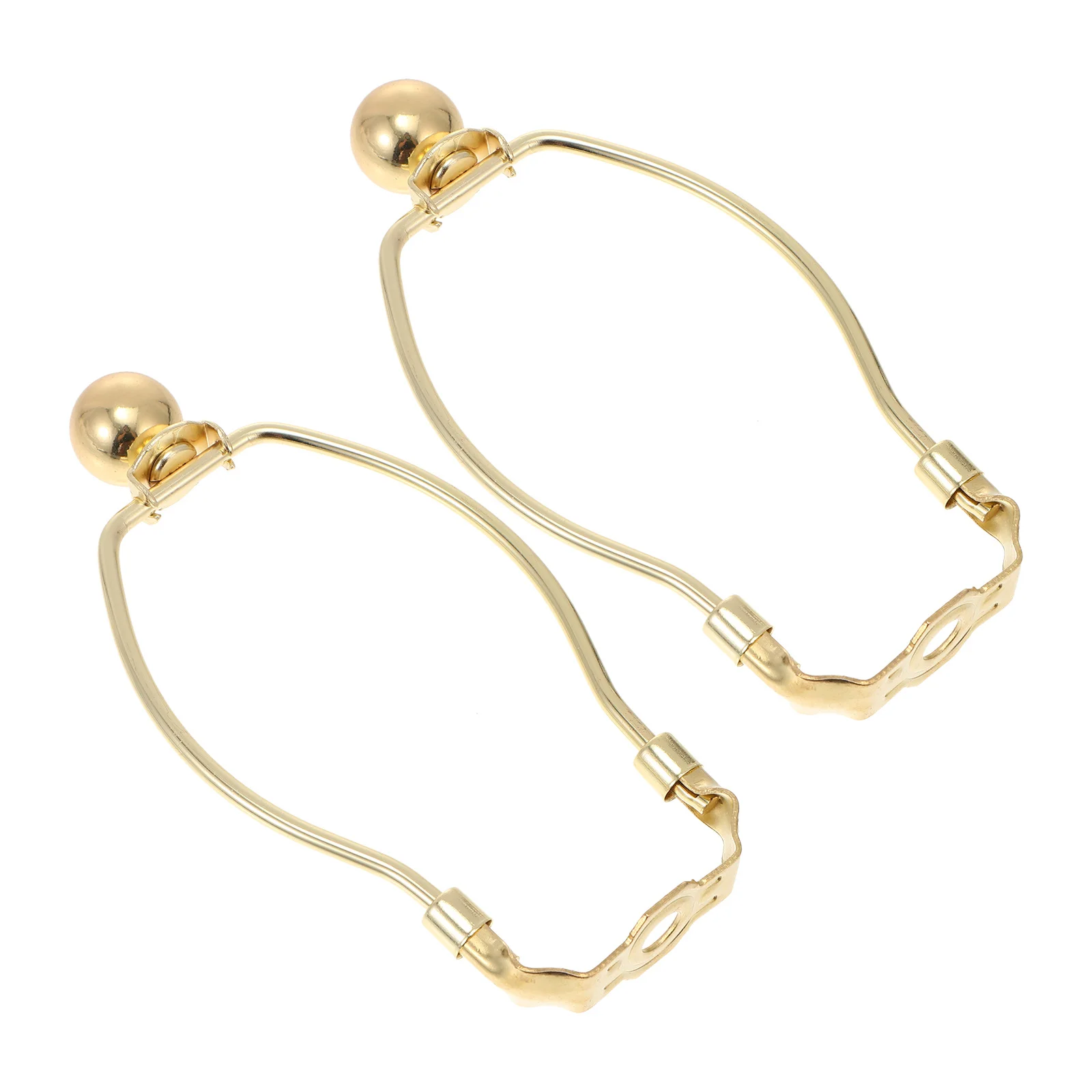 

2Pcs Lampshade Horn Bracket Sturdy Lamp Shade Harp for Living Room Restaurant Cafe Anti-Rust Electroplated Lamp Frame Horn