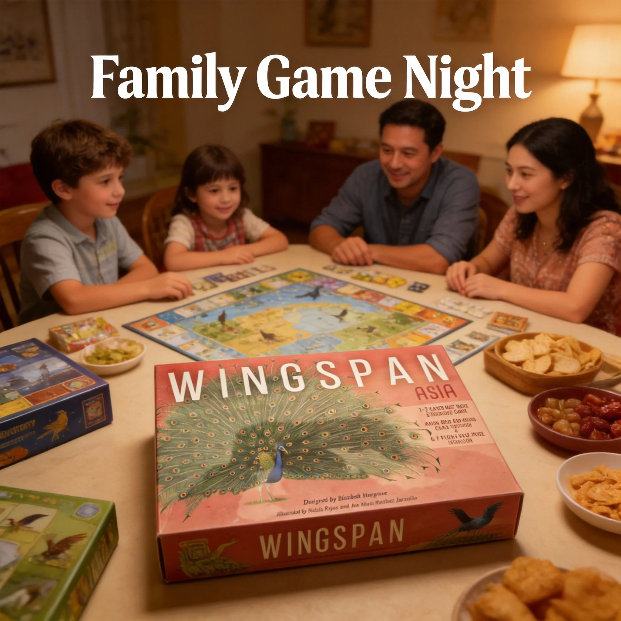 

WINGSPAN ASIA - Стратегическая настольная игра для семейных вечеров, развивающая и увлекательная.