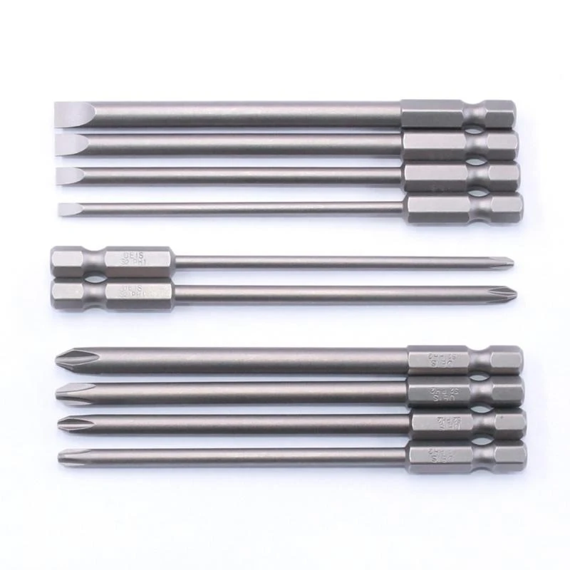 Y1AD Comprehensive Professional 10 Piece Long Screwdriver Bit Head Set 100mm For Efficient Repairs Electric Tool Accessories
