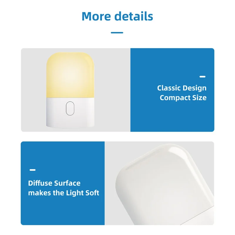 A84X-Plug-In Model Sensor Light Multi-Functional Practical Dimmable Intelligent Light Sensing Night Light