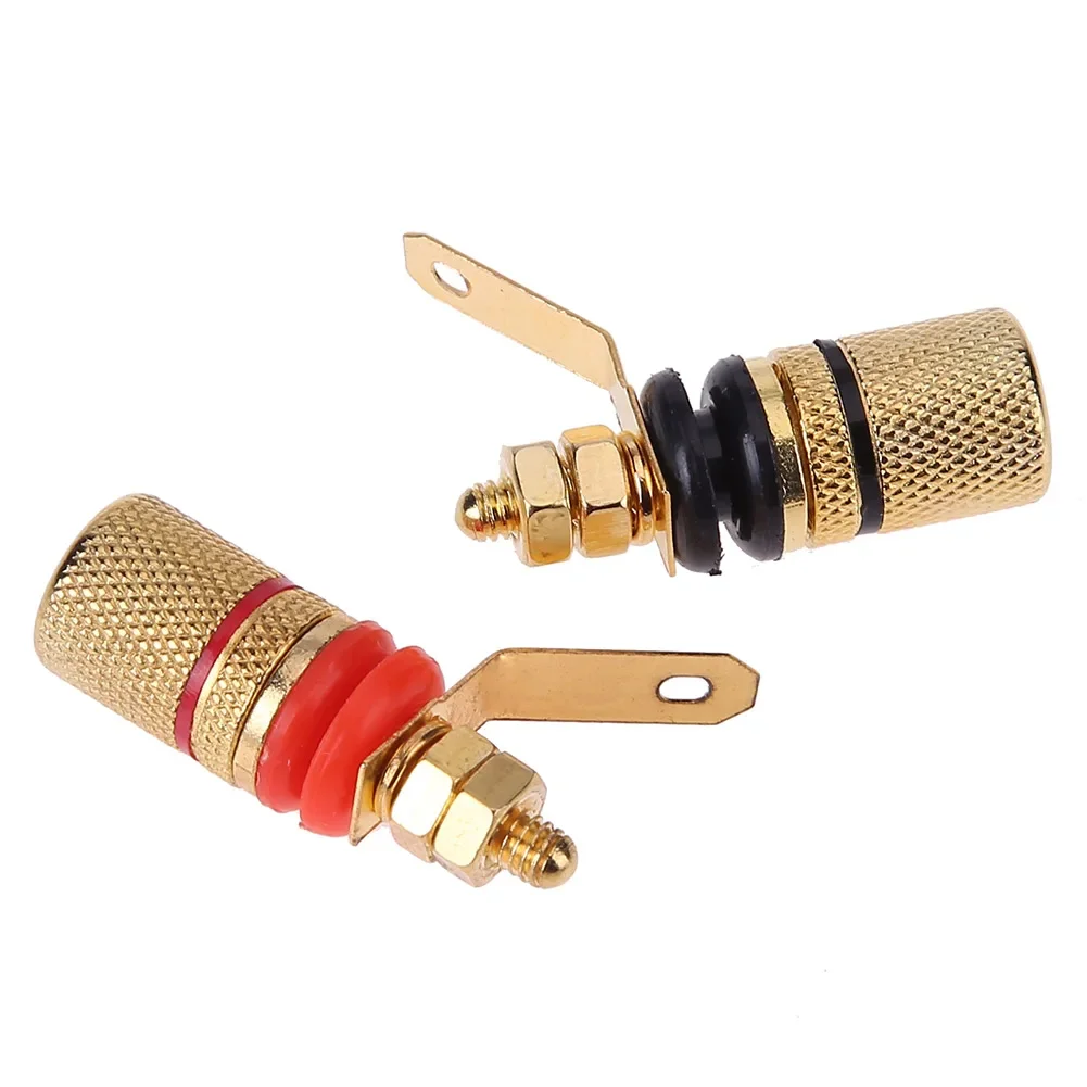 2-10pcs Gold Plated Amplifier Speaker Terminal Binding Post Banana Plug Socket Connector Suitable for Banana Plugs Accessories