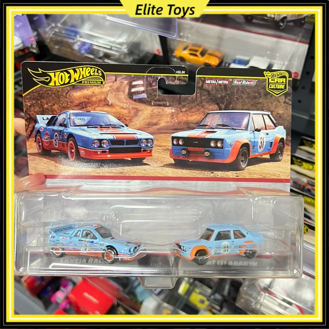 

Hot Wheels Premium Car Culture Gulf 2-Packs Lancia Rally Fiat Abarth 1:64 Diecast Car Model Collectible Alloy Vehicle Toy Gift