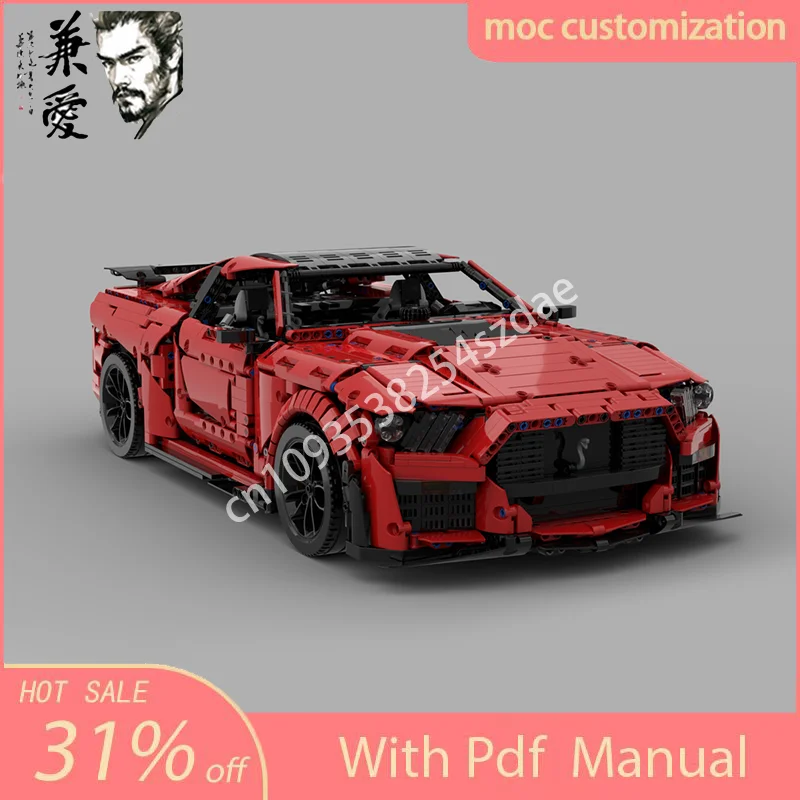 3932PCS 288pcs MOC Speed Champion City Car Shelby Gt500 2020 Supercar Building Blocks Technique Racing Creative Garage Toy Gift