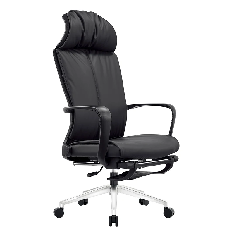 Chaise de Bureau en Cuir avec Repose-Pieds pour la Pause Déjeuner, Expresse