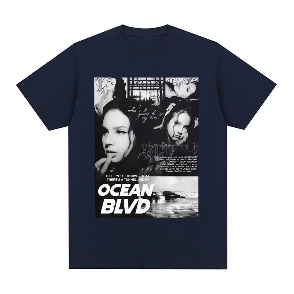 Lana Del Rey T-shirt Music Album Did You Know That There's A Tunnel Under Ocean Blvd T-shirts Men Women Fashion Hip Hop T Shirt