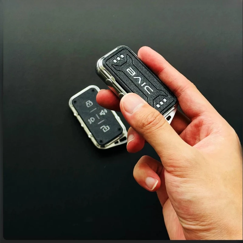 For BAIC BJ30 BJ40 Magic Cube BJ60 BJ70 EV Metal Modification Car Key Protector Cover Non-Destructive Replacement Remote Key Fob