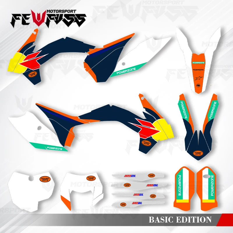 

Графические наклейки Fewfuss, наклейки для мотоцикла, фон на заказ для KTM EXC 2014-2016 SXF 2013-2015125 250 300 350 450 003