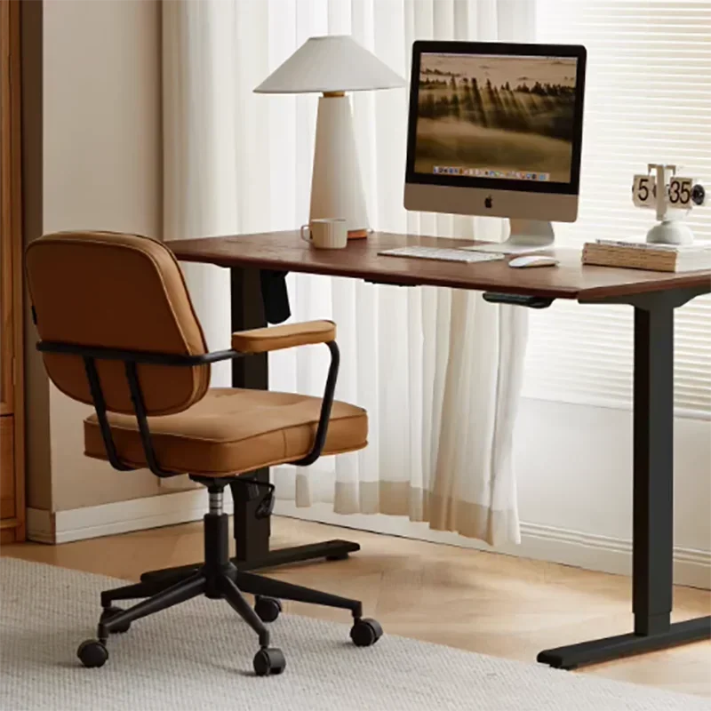 Wheels Glides Office Chair Swivel Back Cushion Home Computer Gaming Chair Luxury Leather Silla Gamer Garden Furniture Sets