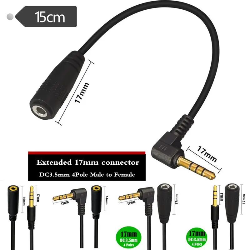 Visual Anchor Fish Mode Adjustment Line 4-Pole 17mm Male to Female Video Cable Underwater Visual Mode Adjustment Conversion Line