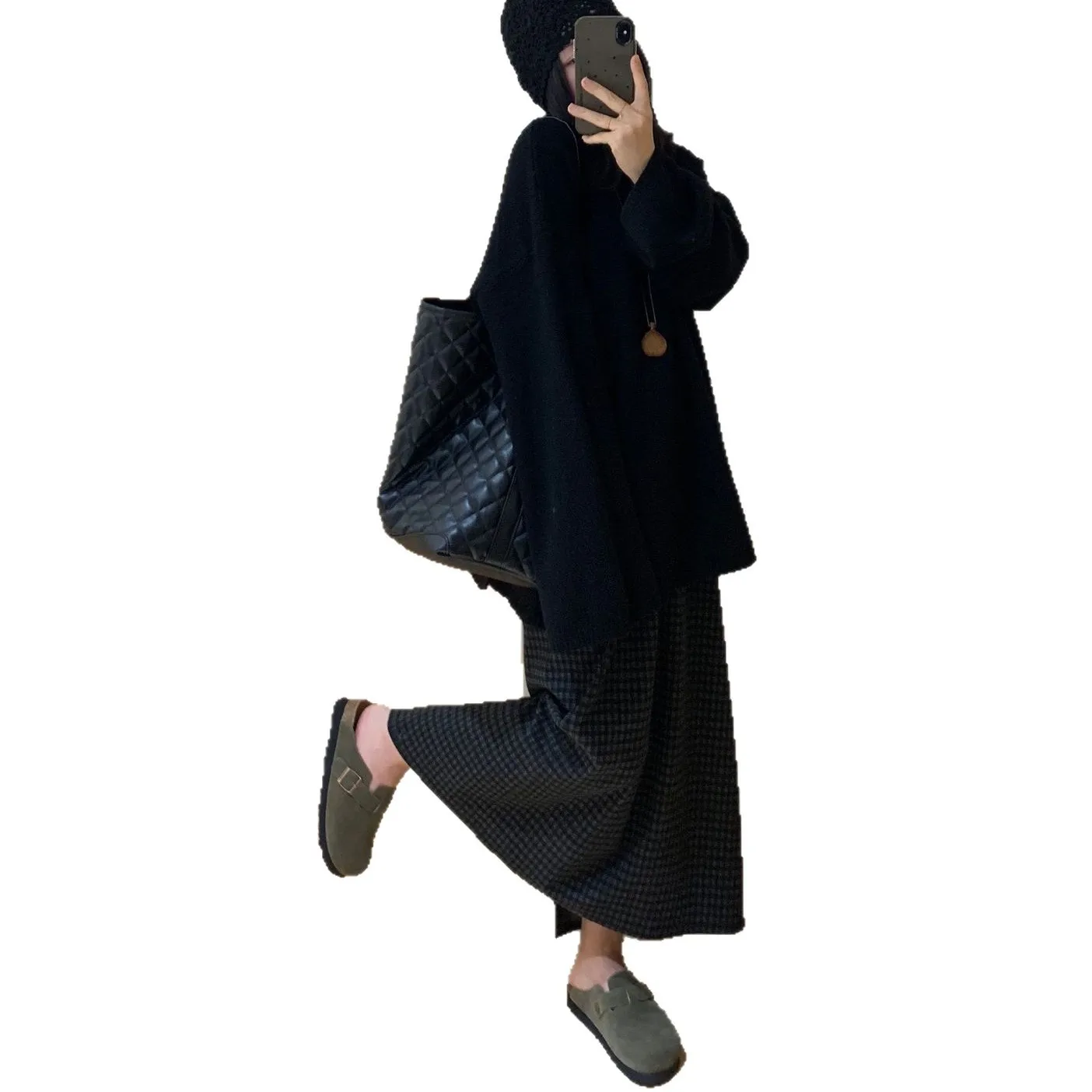 Women's Long Sleeve Top Comfortable Casual Knitted Extra Soft Oversized Lazy Style round Neck Knitwear Loose Fit Big Version