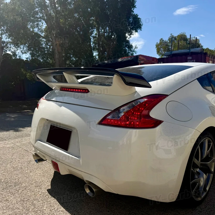 Real Carbon Fiber Rear Spoiler Wing for Nissan 370Z Z34 2009-2020 Rear Trunk Spoiler Car Styling NS Style Accessories FRP