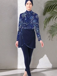 3PCS Summer Muslim Swimwear Burkini Women Modest Bathing Swimming Suit , Hijab, Top, Pant