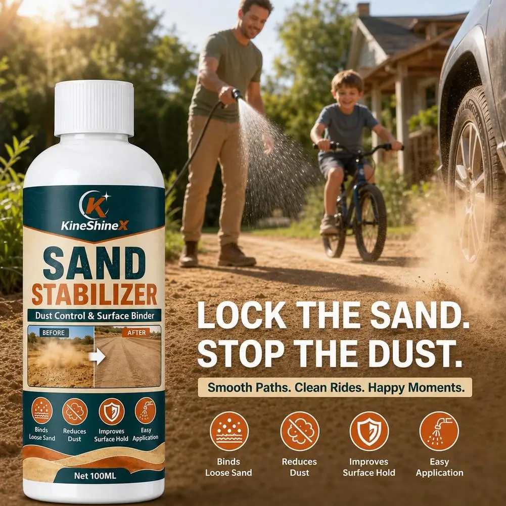 Sand Stabilizer Dust Control Liquid Soil Surface Binder High Efficiency Dirt Road Sand Hardener For Garden Pathway Walkway