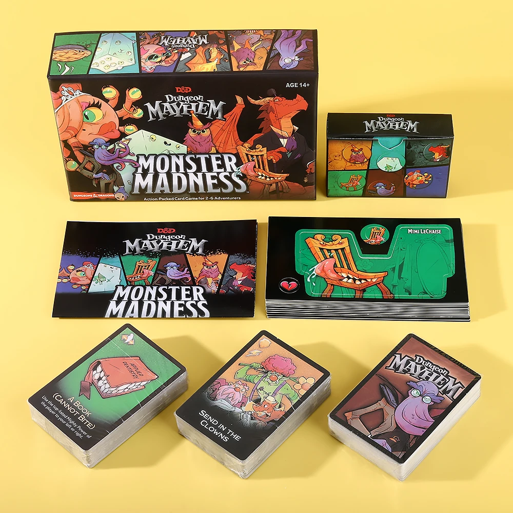 

Карты настольной игры Dungeon Master, более 100 красочных карточек монстров, произведения искусства персонажей, игры для вечеринок и ролевых приключений.