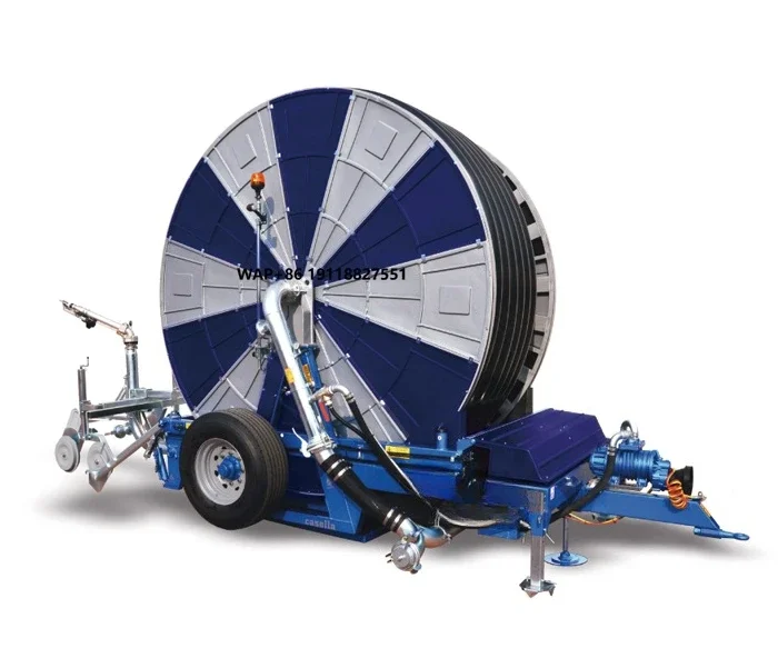 Farm Electric Irrigation Pipe Reel Machine System for Farms OEM High Efficient Energy-Saving Hose-Reel Hose Reel Irrigator